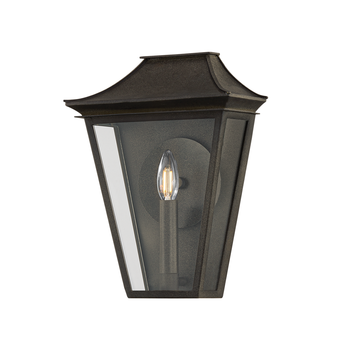 TEHAMA EXTERIOR WALL SCONCE with FRENCH IRON Finish