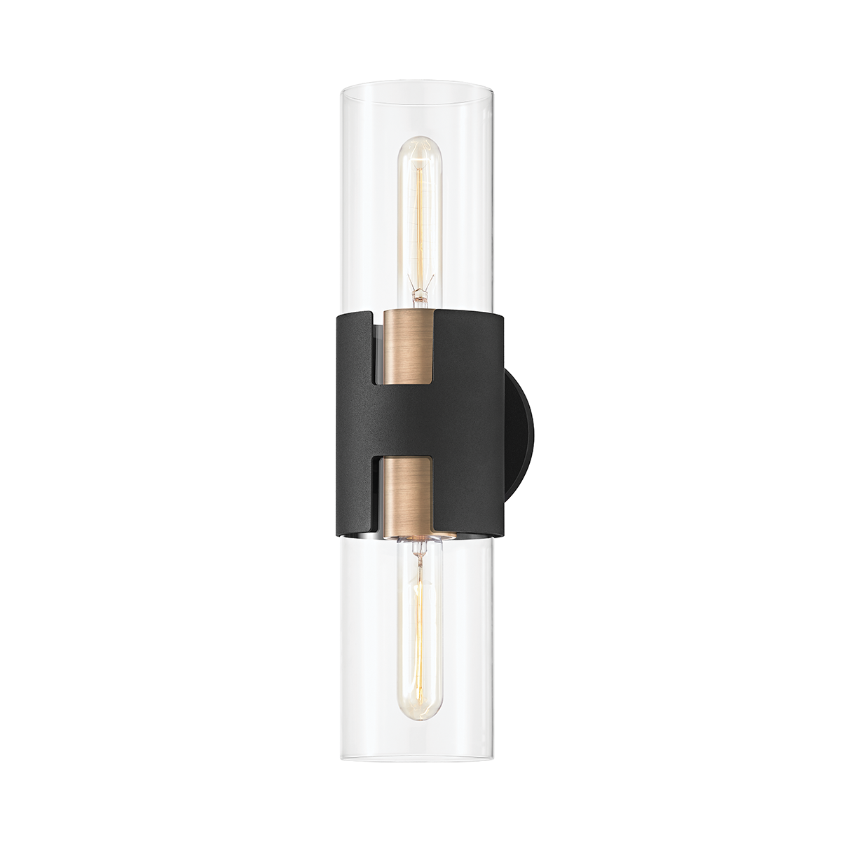 Amado Wall Sconce with PATINA BRASS/TEXTURED BLACK Finish