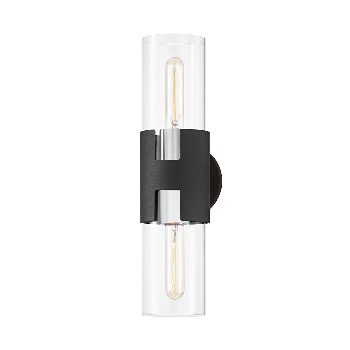 Amado Wall Sconce with POLISHED NICKEL/TEXTURED BLACK Finish
