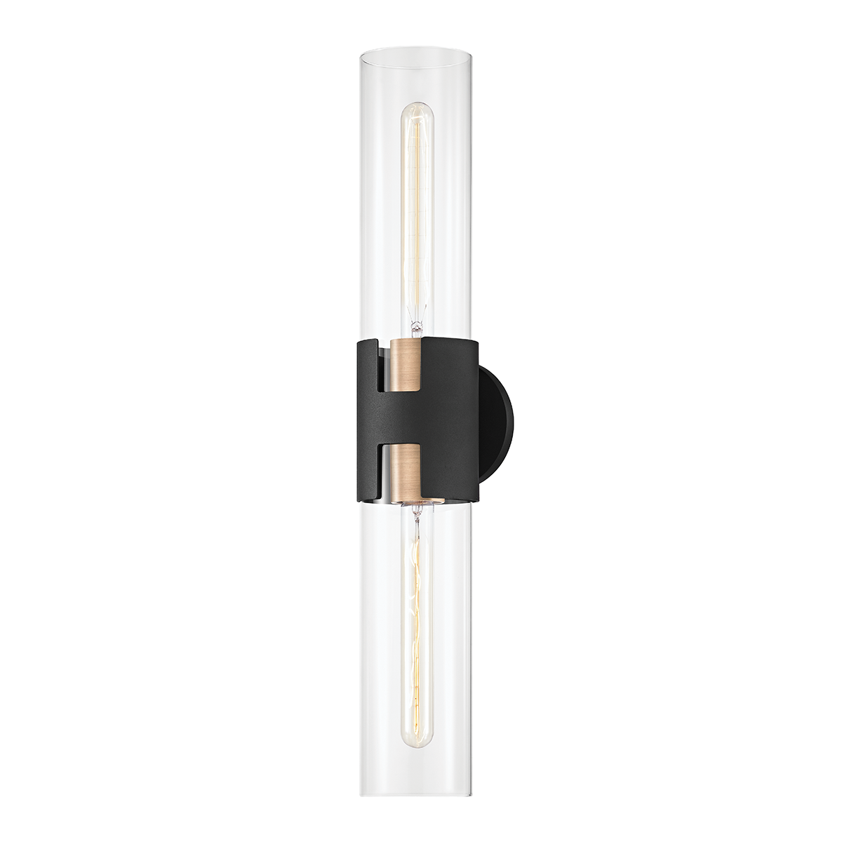 Amado Wall Sconce with PATINA BRASS/TEXTURED BLACK Finish