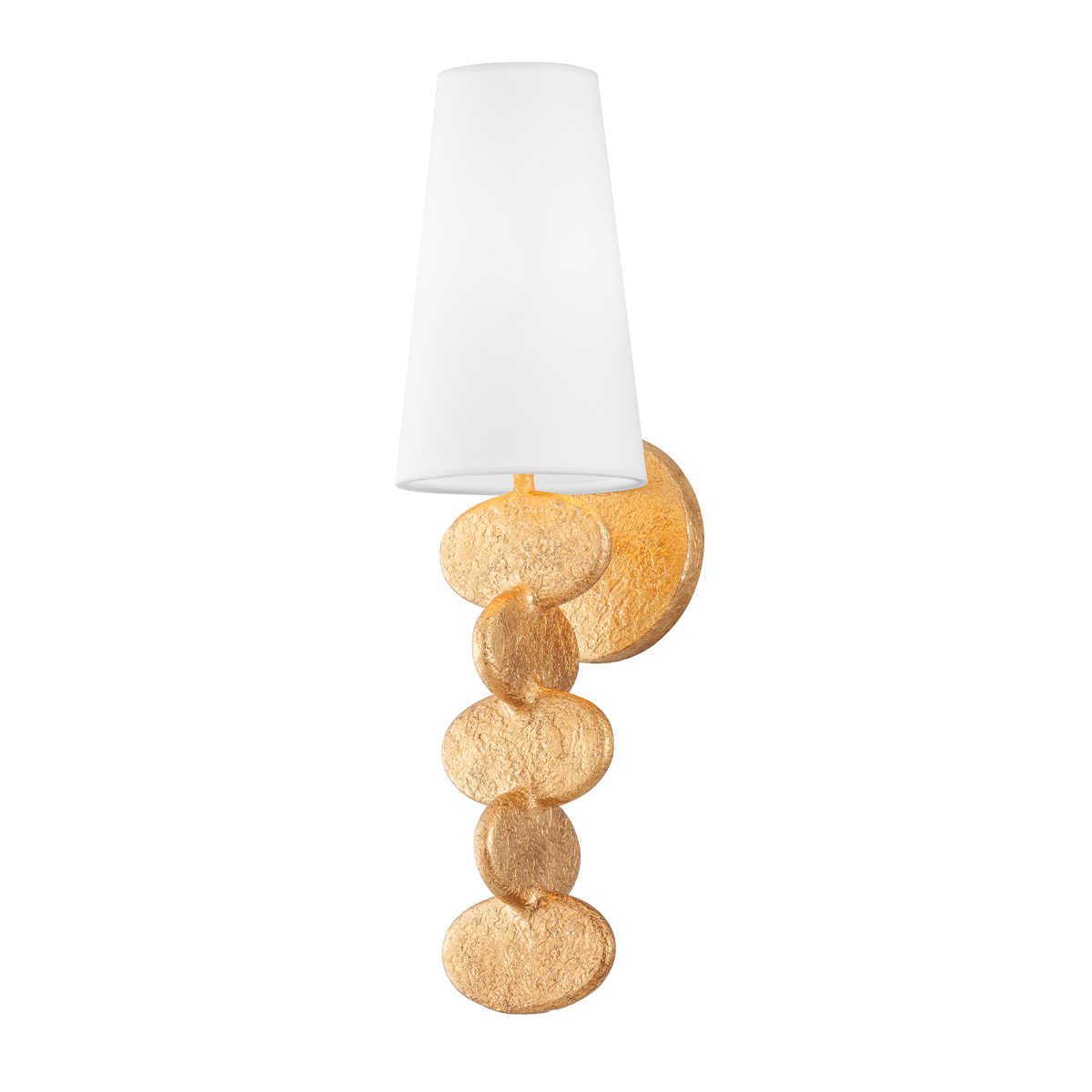 Ellios Wall Sconce with VINTAGE GOLD LEAF Finish