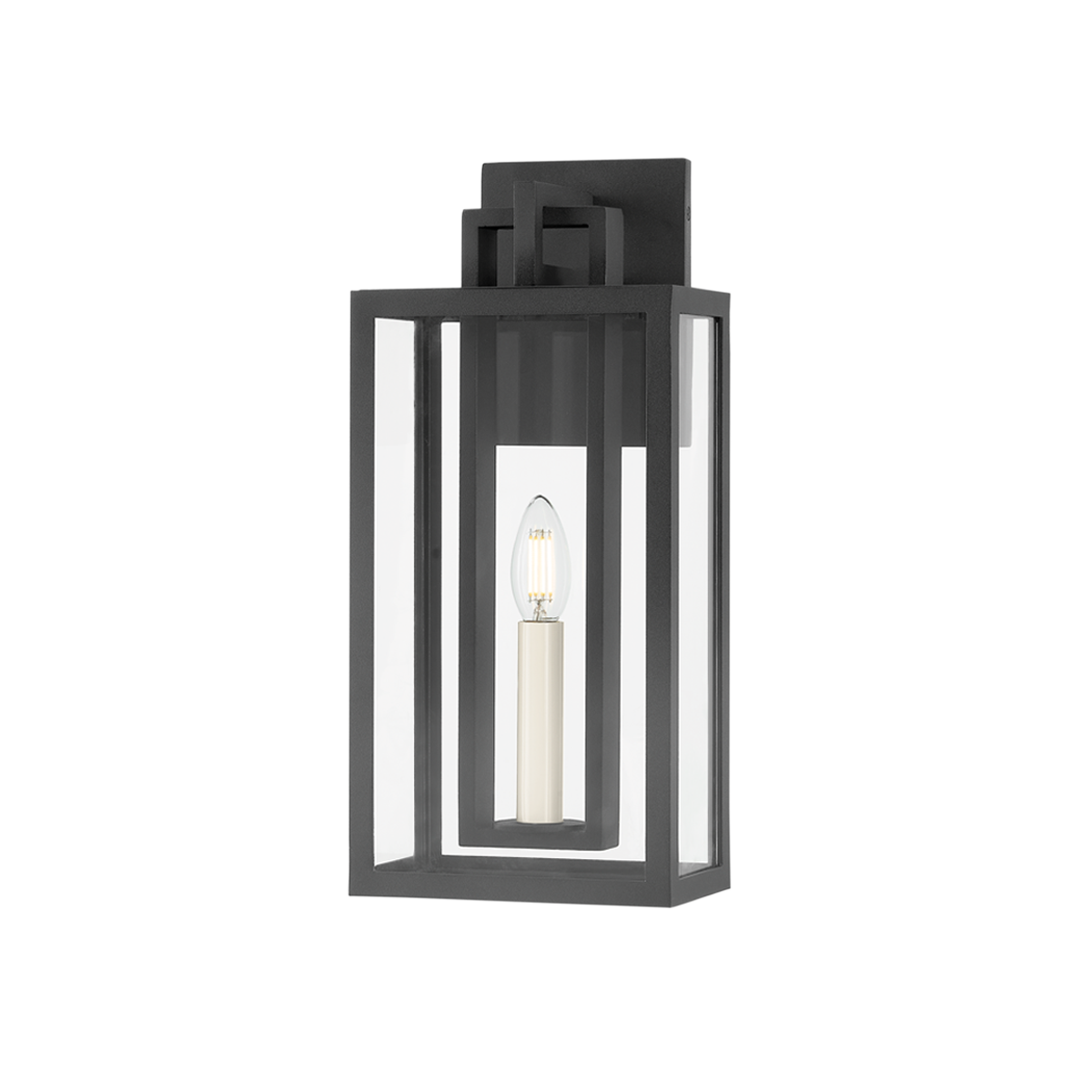 AMIRE Exterior Wall Sconce with TEXTURED BLACK Finish