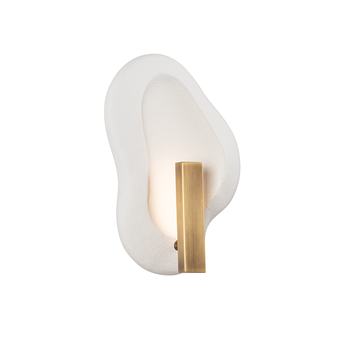 JURA Wall Sconce with PATINA BRASS/CERAMIC RUSTIC SHELL Finish