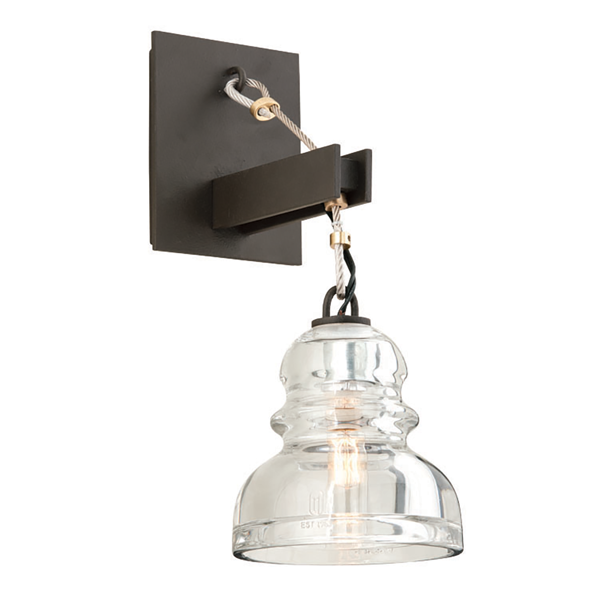 Menlo Park Wall Sconce with TEXTURED IRON Finish