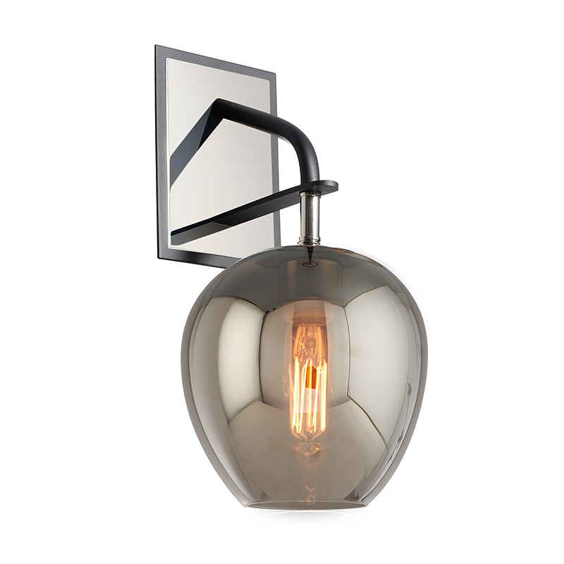 Odyssey Wall Sconce with TEXTURED BLACK & POLISH NICKEL Finish