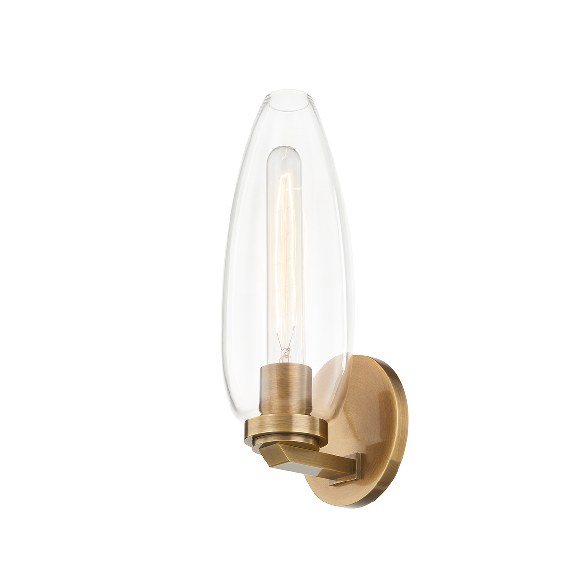 FRESNO Wall Sconce with PATINA BRASS Finish