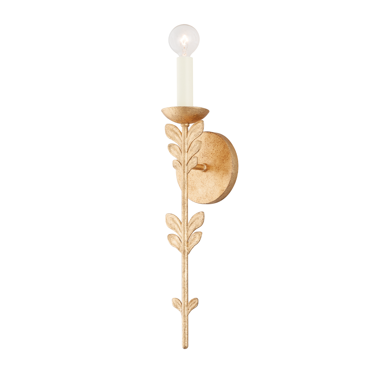 Florian Wall Sconce with VINTAGE GOLD LEAF Finish