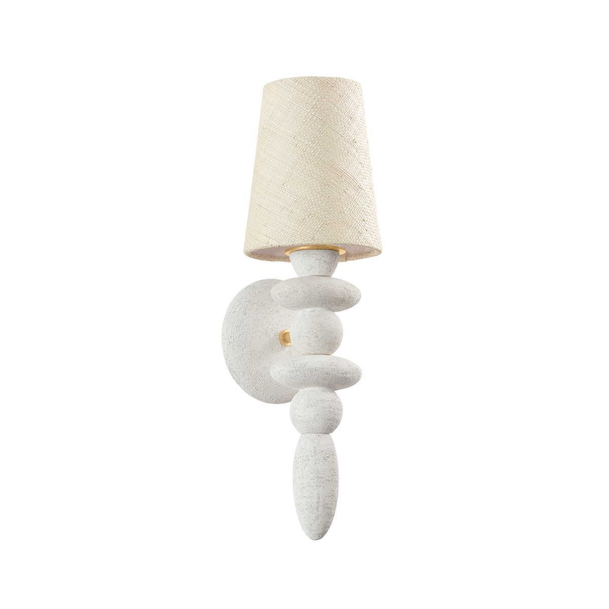 CULLEN Wall Sconce with VINTAGE GOLD LEAF/CERAMIC GYPSUM CLAY Finish