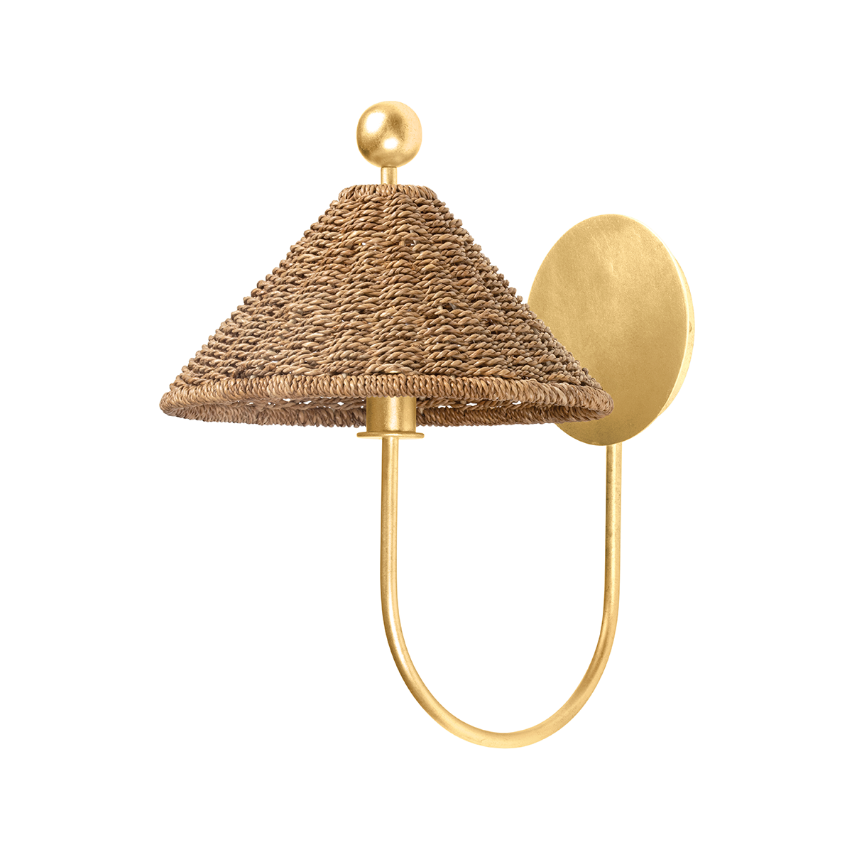 LAYTON Wall Sconce with VINTAGE GOLD LEAF Finish