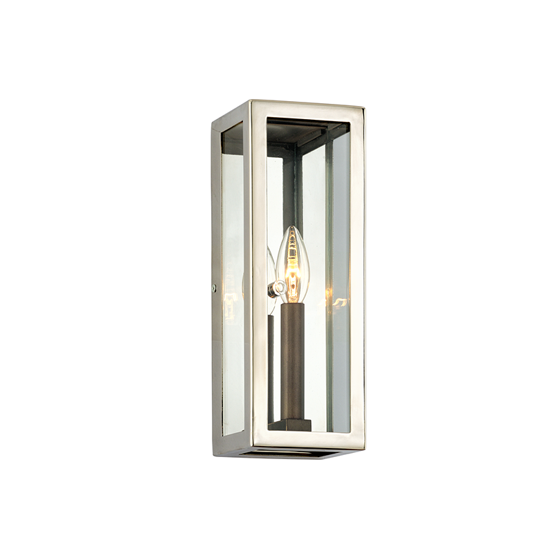 Morgan Wall Sconce with BRONZE WITH POLISHED STAINLESS Finish