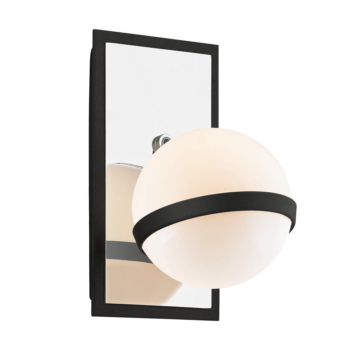 Ace Wall Sconce with CARBIDE BLK WITH POLISHED NICKEL ACCENTS Finish