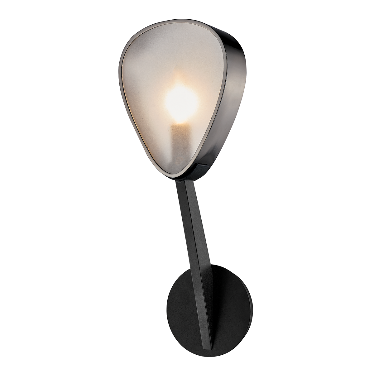 Allisio Wall Sconce with CARBIDE BLACK AND BLACK CHROME Finish