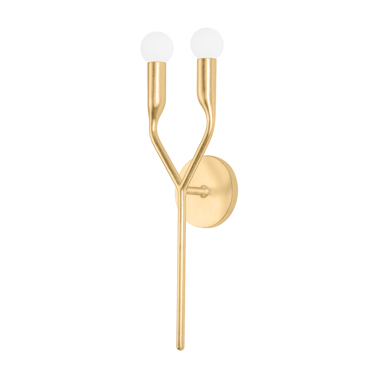 NORMAN Wall Sconce with VINTAGE GOLD LEAF Finish