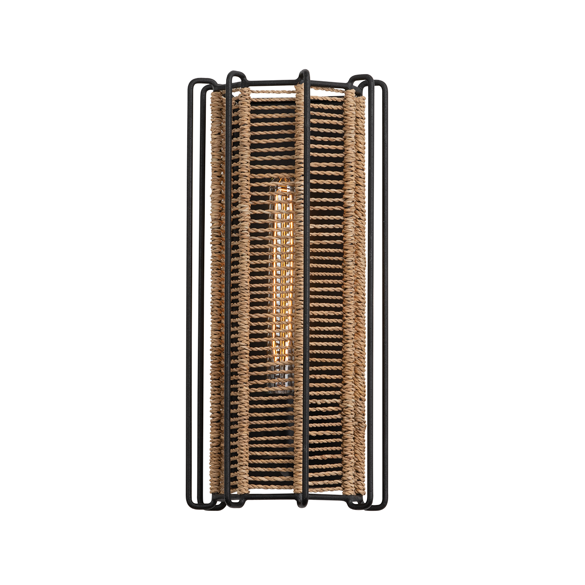 RAMON Wall Sconce with TEXTURED BLACK Finish
