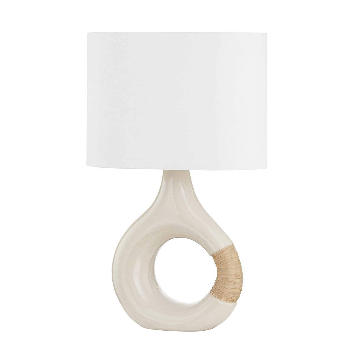 Mindy Table Lamp with AGED BRASS/CERAMIC IVORY CRACKLE Finish