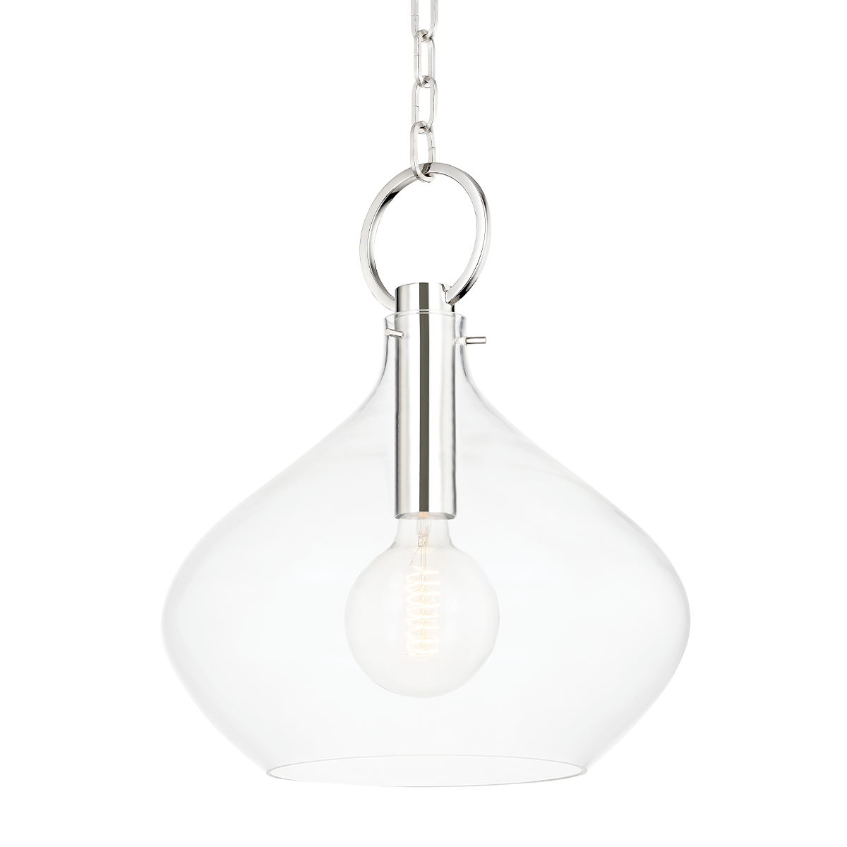 Lina Pendant with Polished Nickel Finish