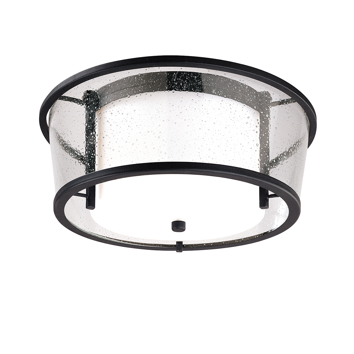 Bennington Flush Mount with TEXTURED BLACK Finish