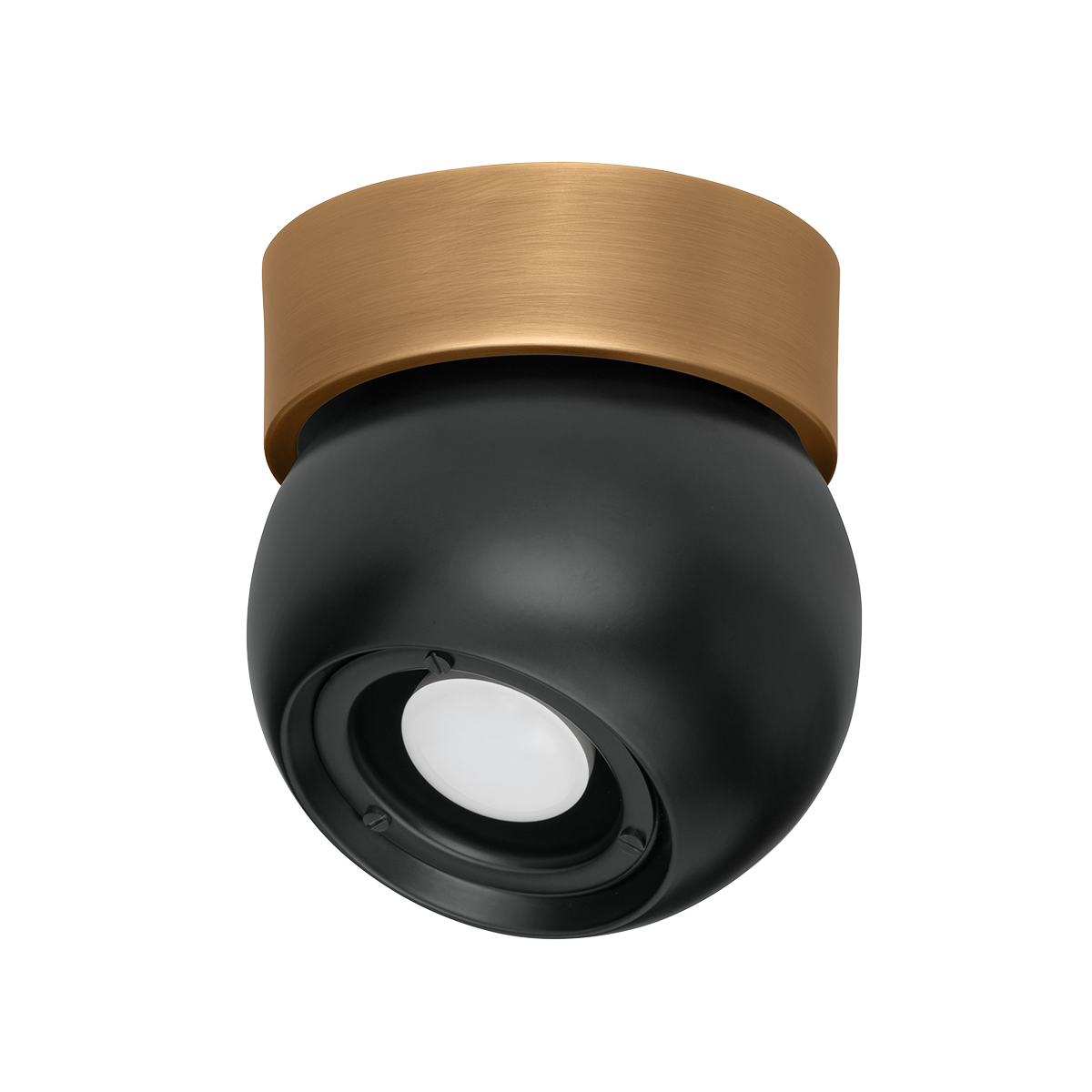 ODIN Flush Mount with PATINA BRASS/SOFT BLACK Finish