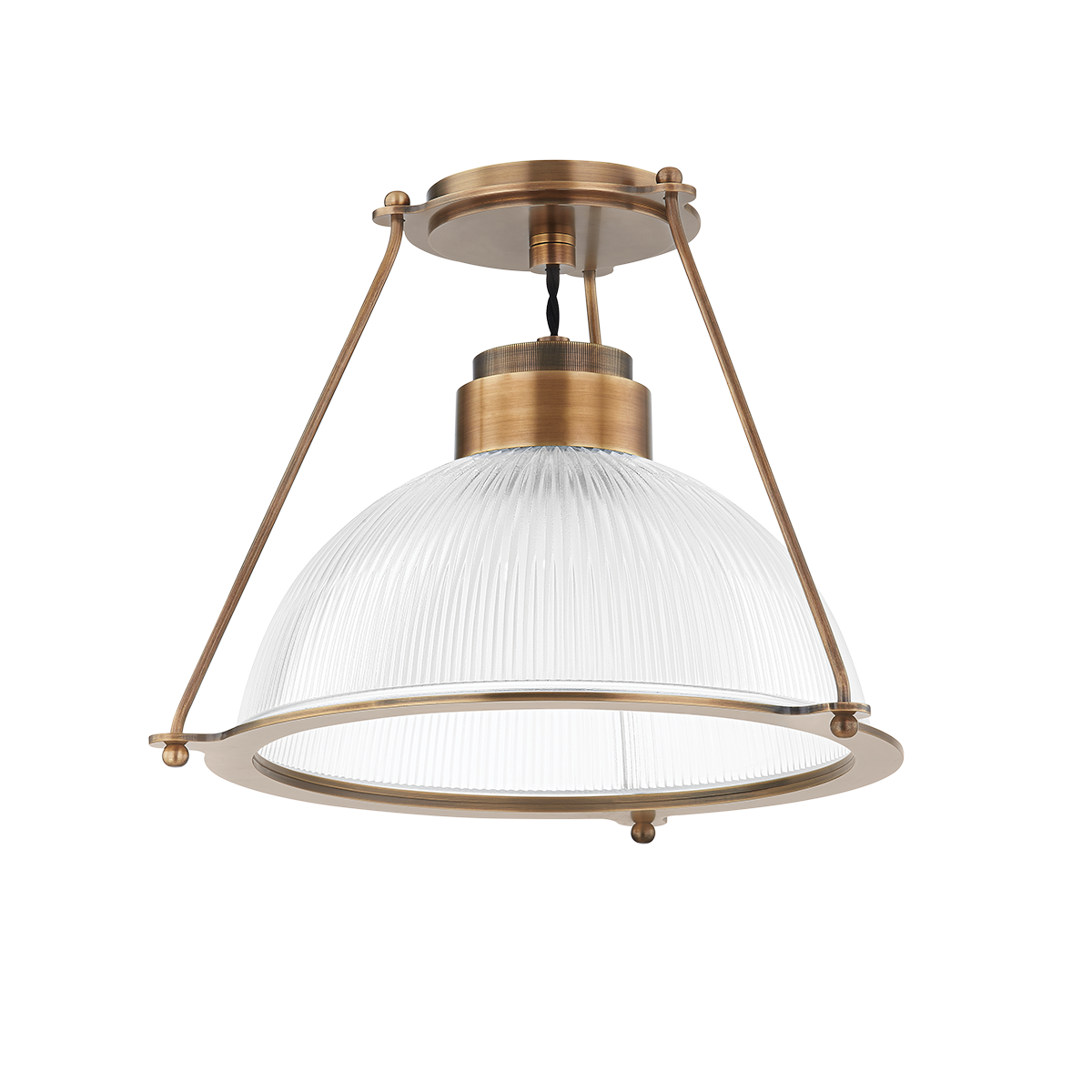 GLINT Semi Flush with PATINA BRASS Finish