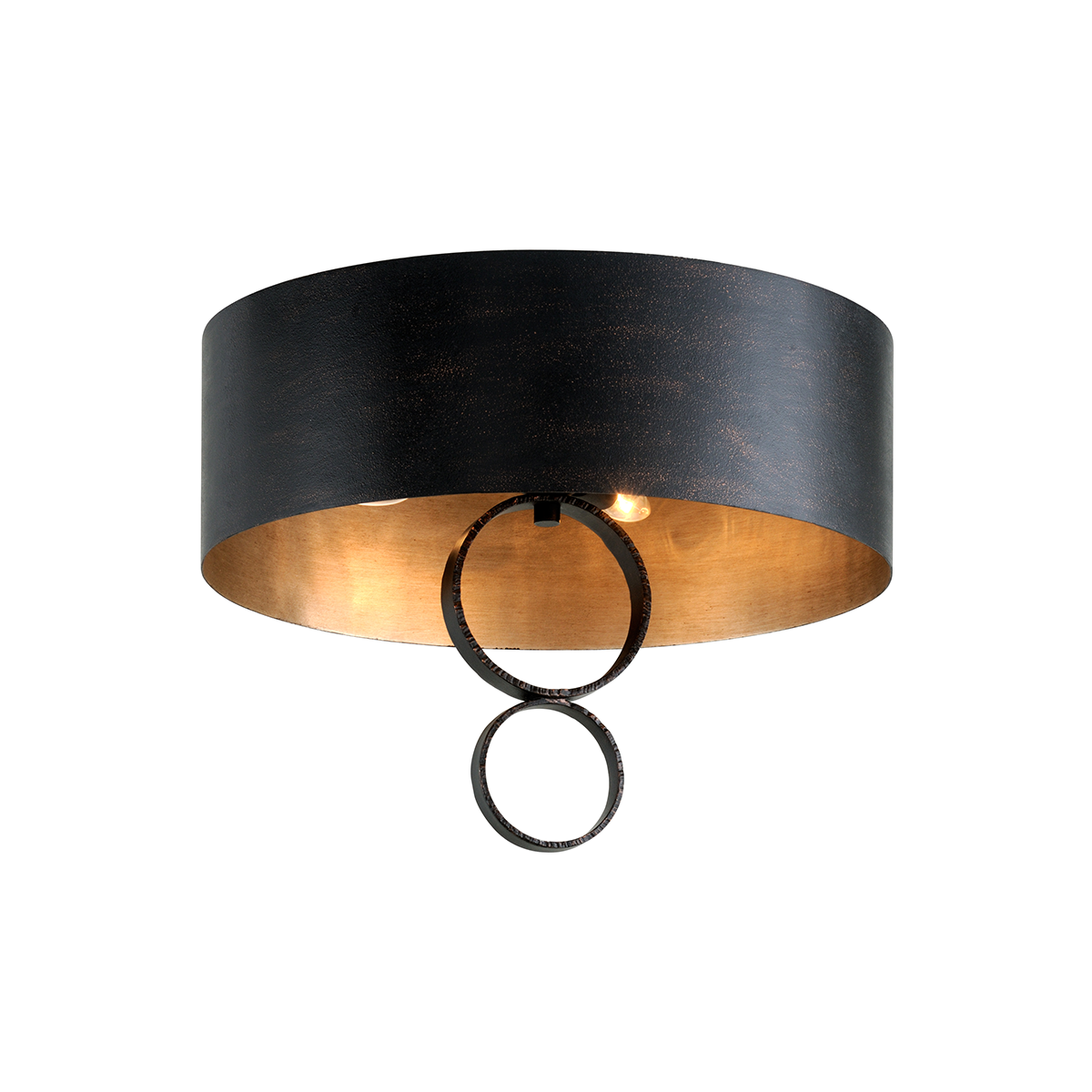 Rivington Semi Flush with CHARRED COPPER Finish