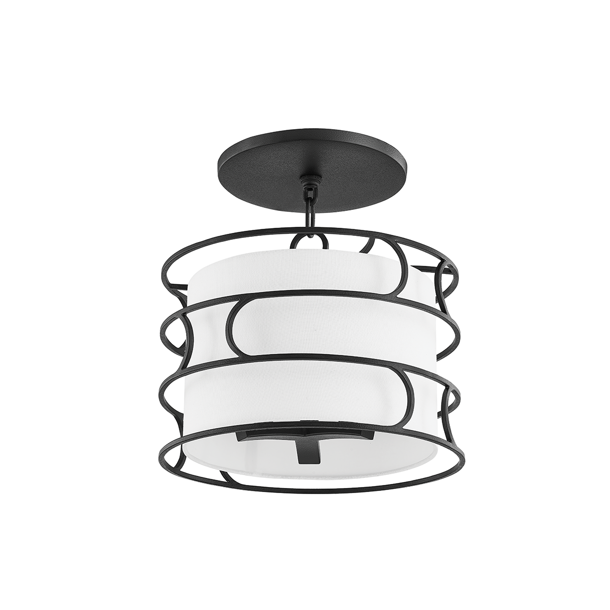 Reedley Semi Flush with FORGED IRON Finish