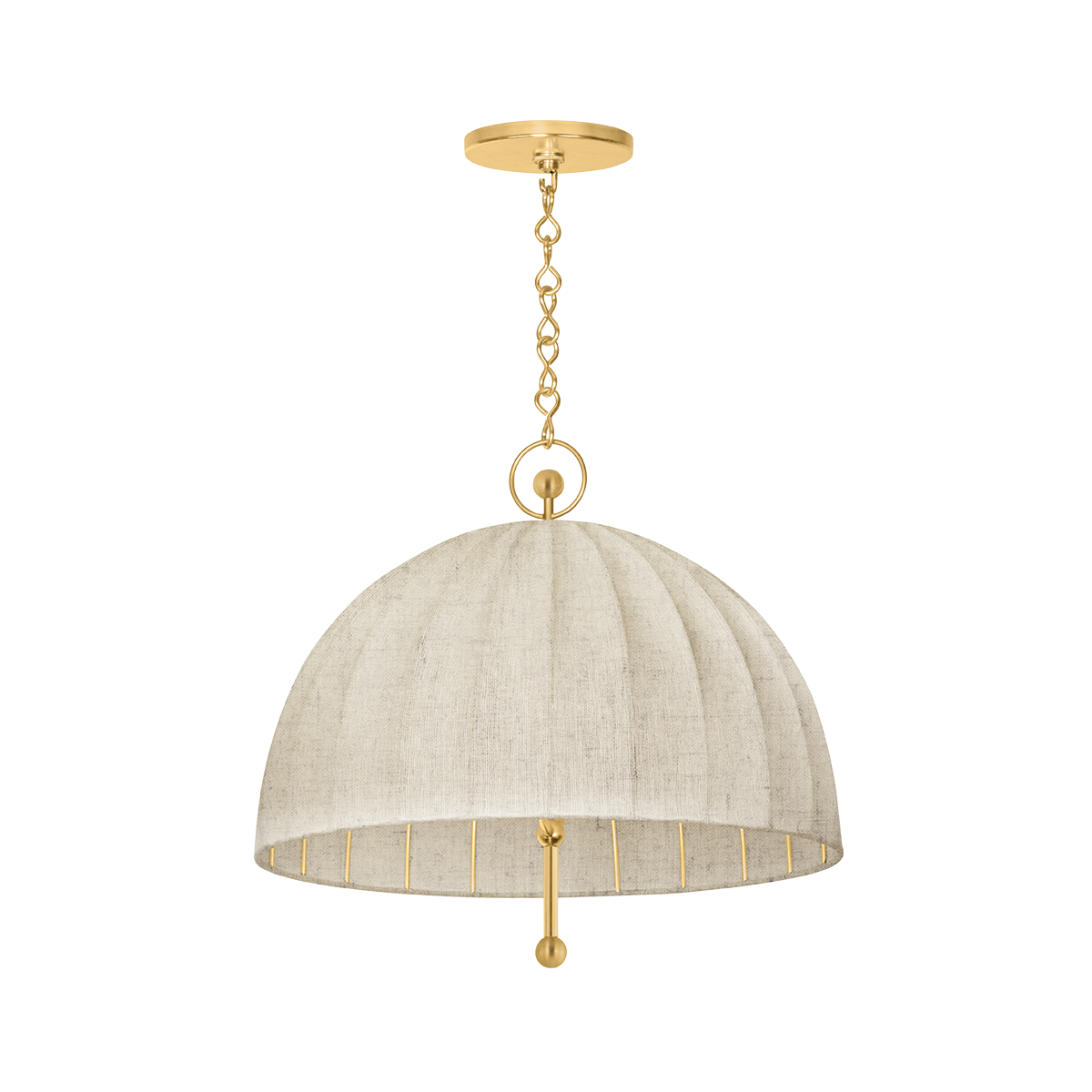 PALMETTO Pendant with AGED BRASS Finish