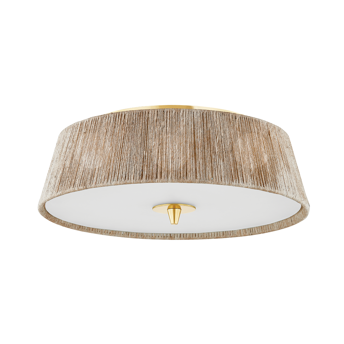 GEORGE Semi Flush with AGED BRASS Finish