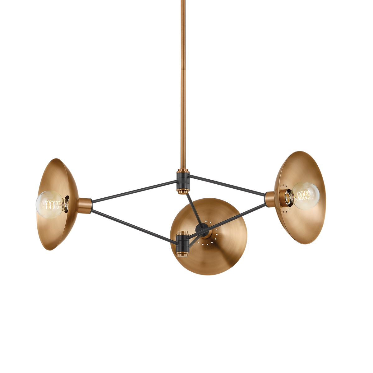 Axel Chandelier with PATINA BRASS/SOFT BLACK Finish