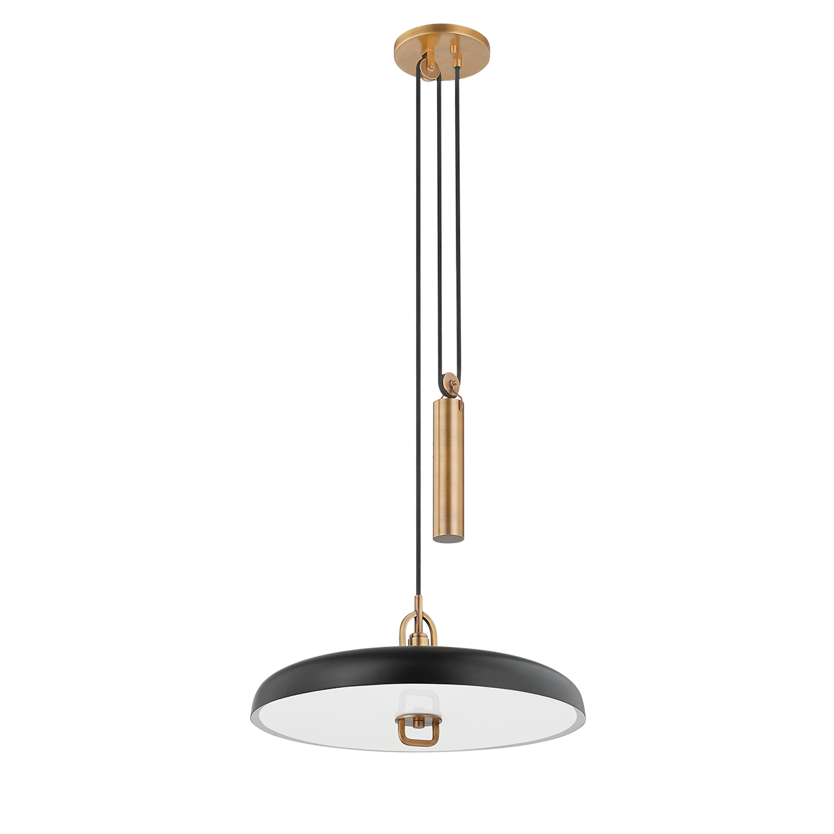 PLUMMET Pendant with PATINA BRASS/SOFT BLACK Finish