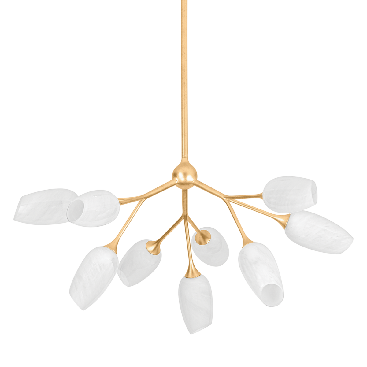 Aldean Chandelier with Vintage Gold Leaf Finish