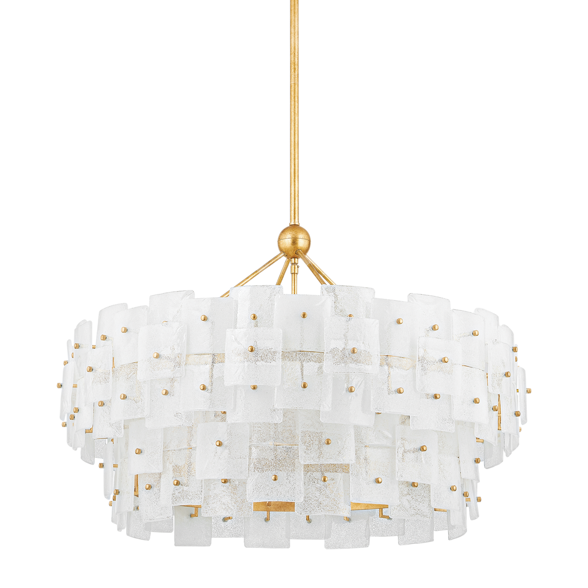 Jacik Chandelier with Vintage Gold Leaf Finish