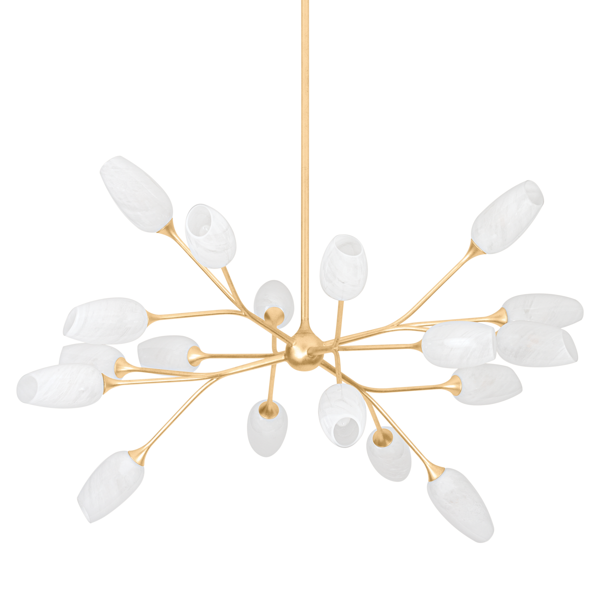 Aldean Chandelier with Vintage Gold Leaf Finish