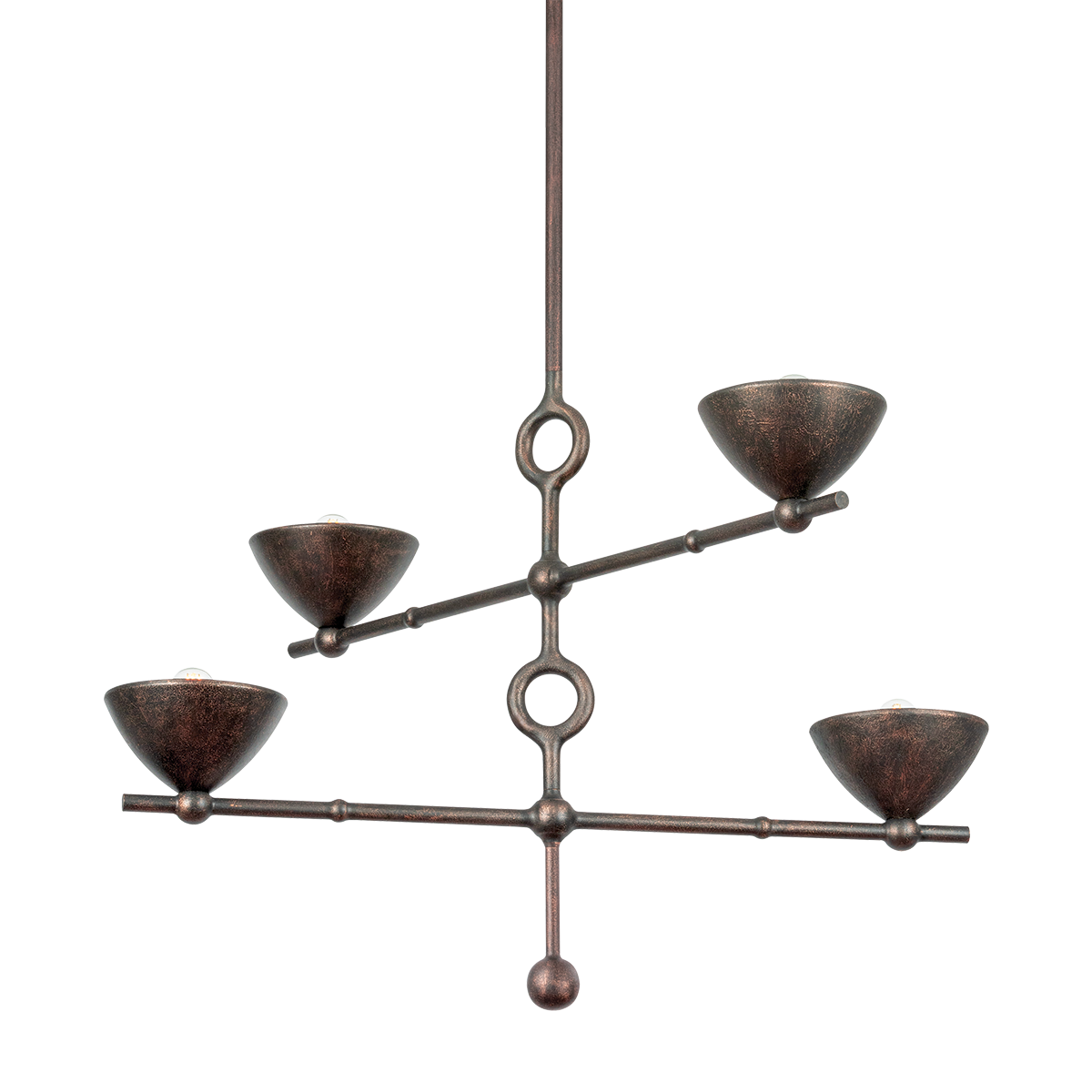 VISHAL Chandelier with BLACK PATINA GOLD Finish