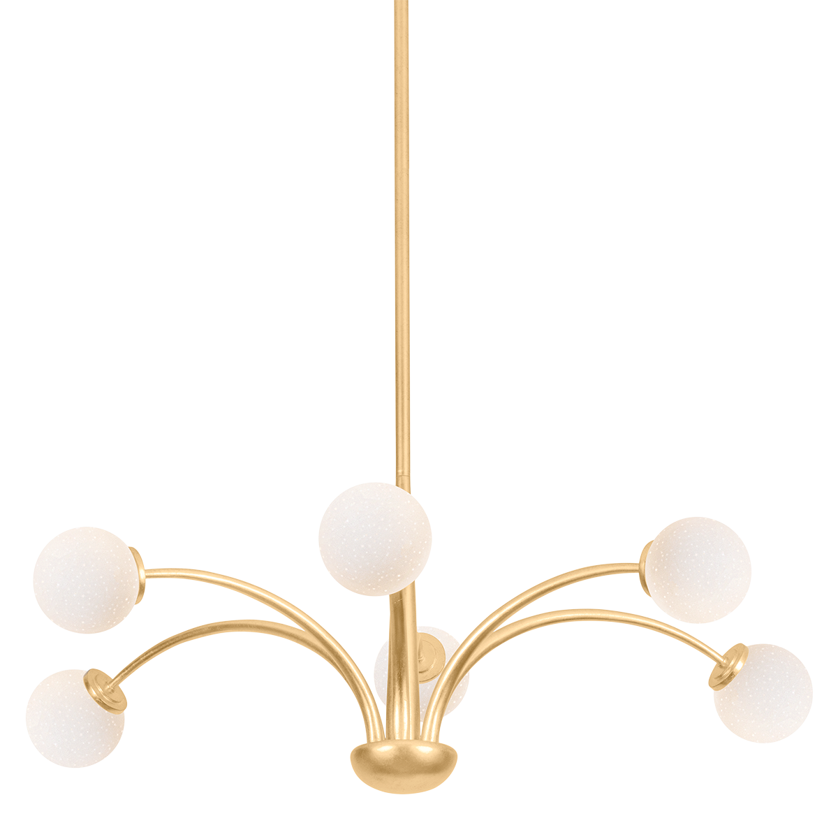 ORINDA Chandelier with VINTAGE GOLD LEAF Finish