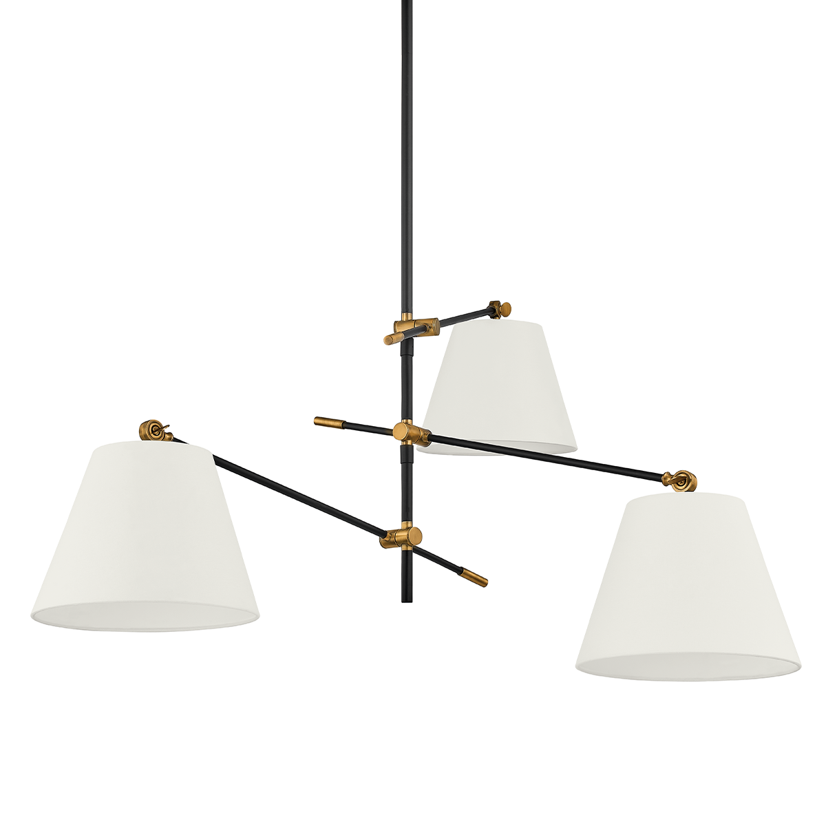 NAVIN Chandelier with PATINA BRASS Finish