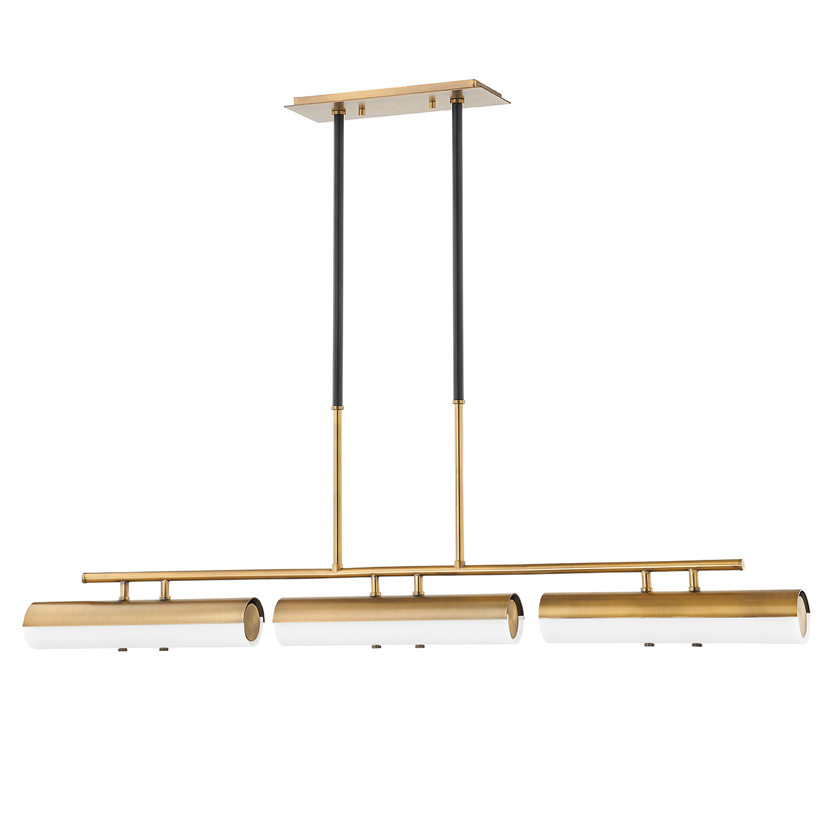 TITUS Linear Chandelier with PATINA BRASS Finish