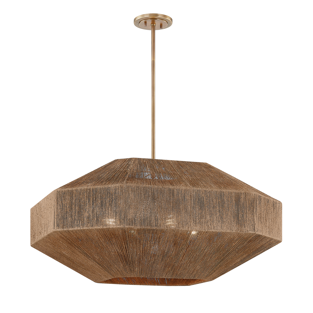 LAKEN Chandelier with PATINA BRASS Finish