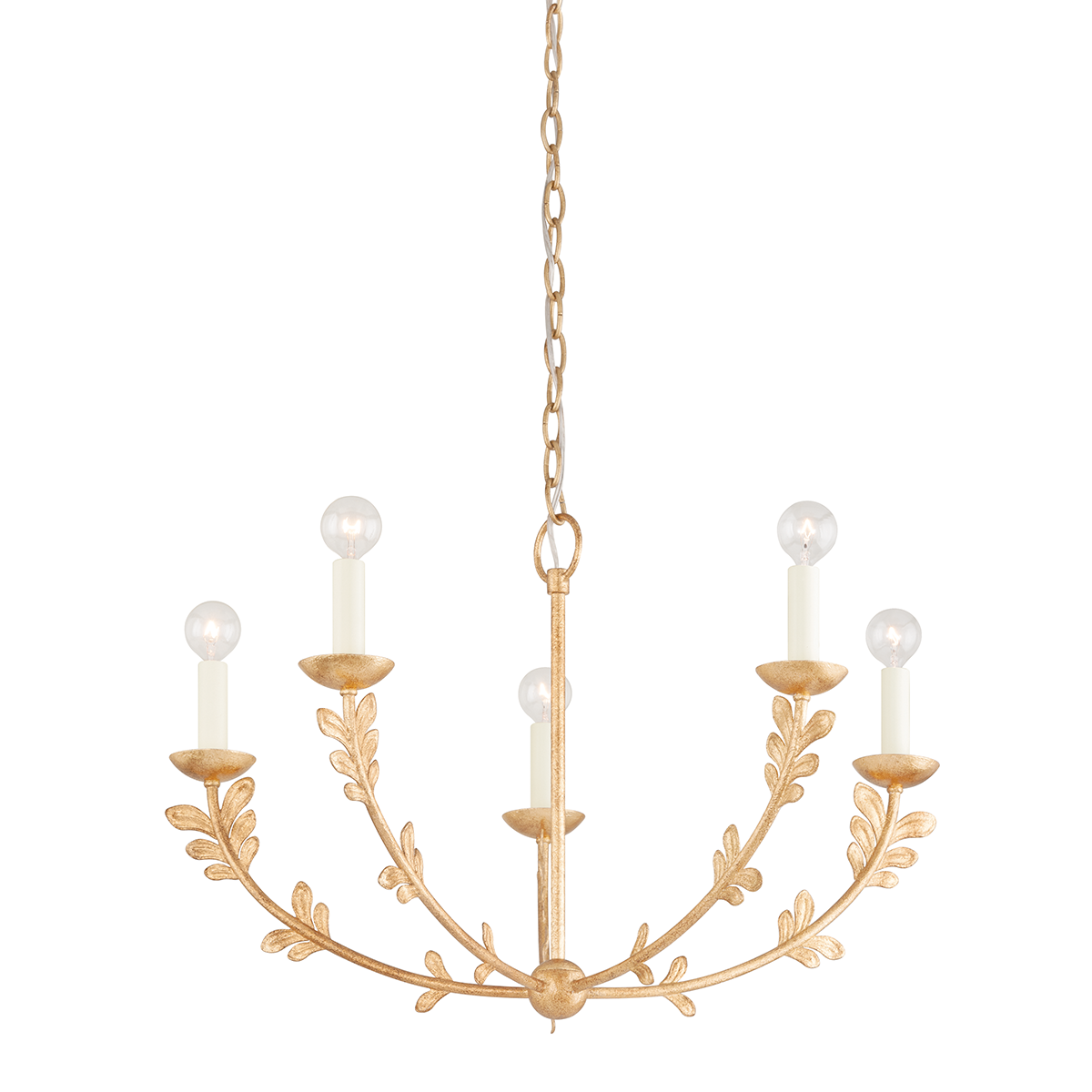Florian Chandelier with VINTAGE GOLD LEAF Finish