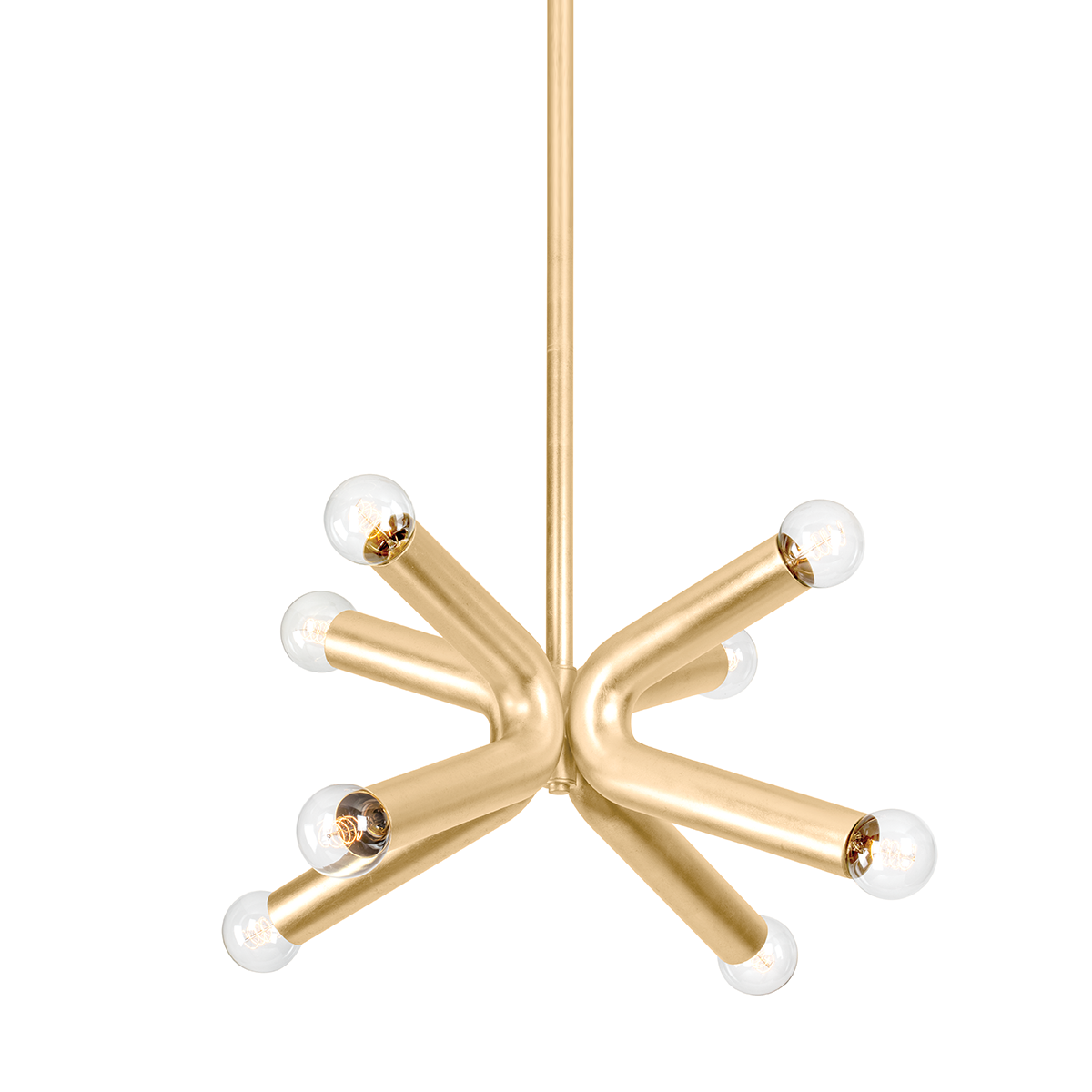 DASH Chandelier with VINTAGE GOLD LEAF Finish