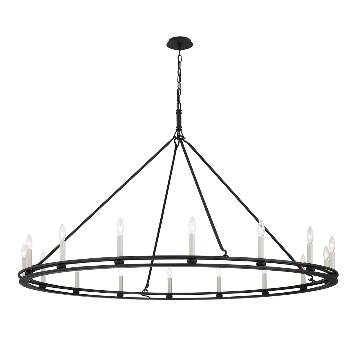 Sutton Chandelier with TEXTURED BLACK Finish