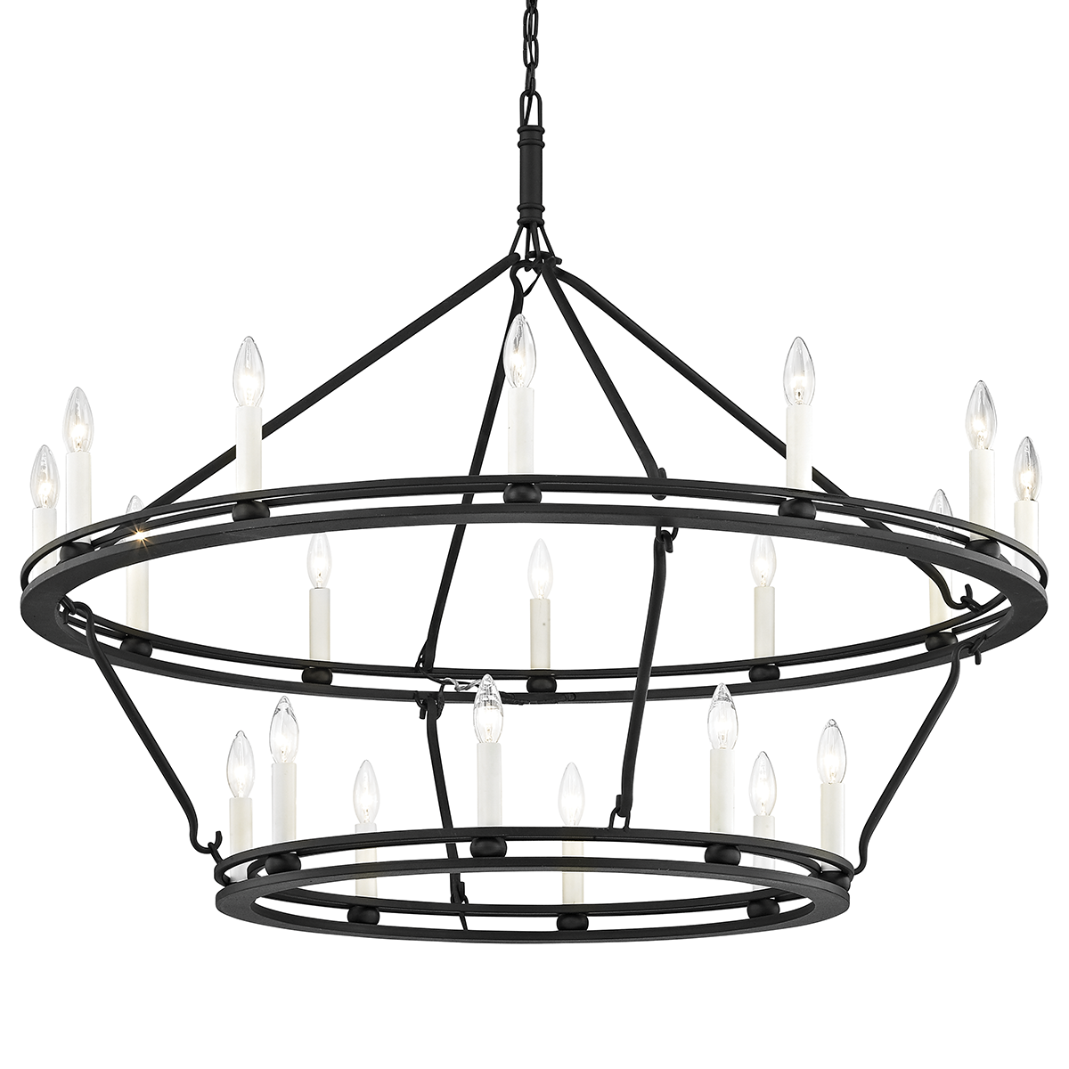 Sutton Chandelier with TEXTURED BLACK Finish