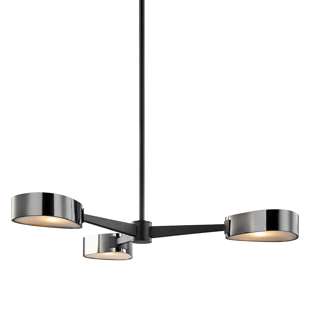 Allisio Chandelier with TEXTURED BLACK/BLACK CHROME Finish