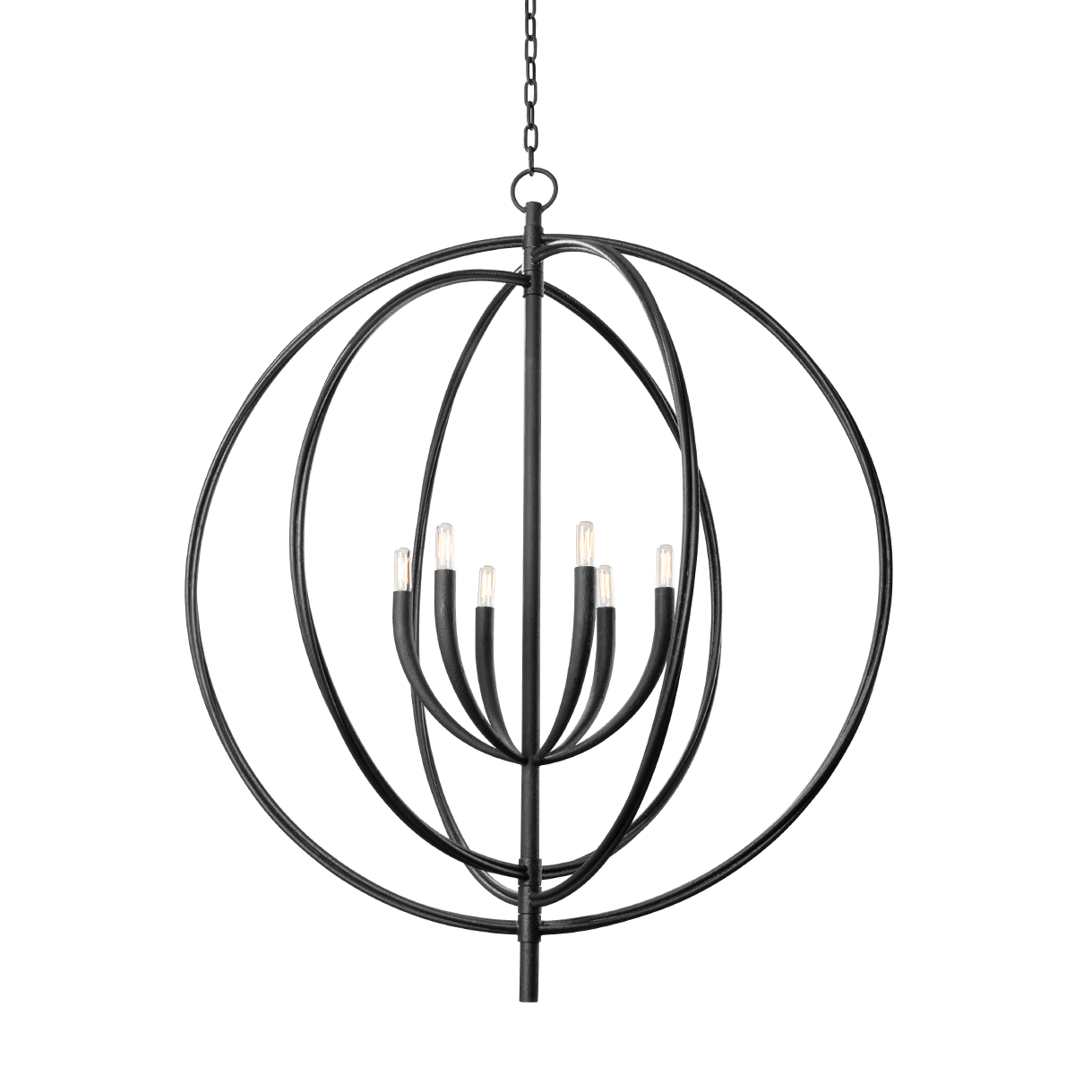 FILLEA Chandelier with BLACK IRON Finish