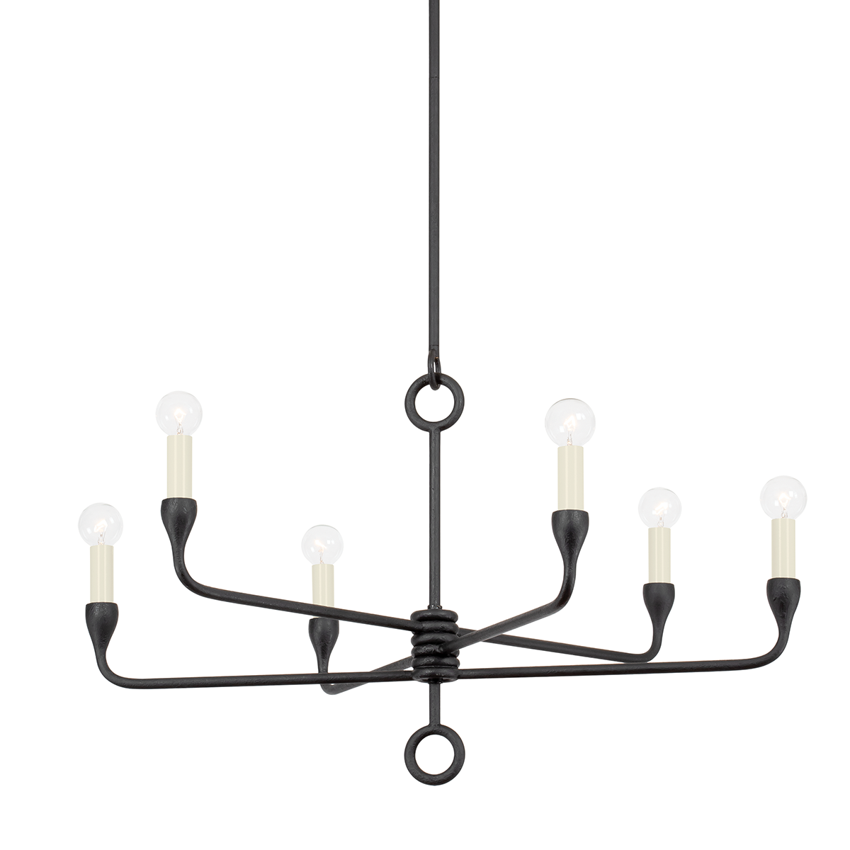 ORSON Chandelier with BLACK IRON Finish