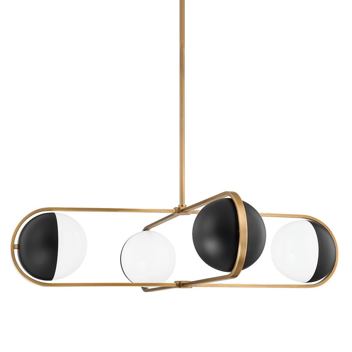 WILLARD Chandelier with PATINA BRASS Finish