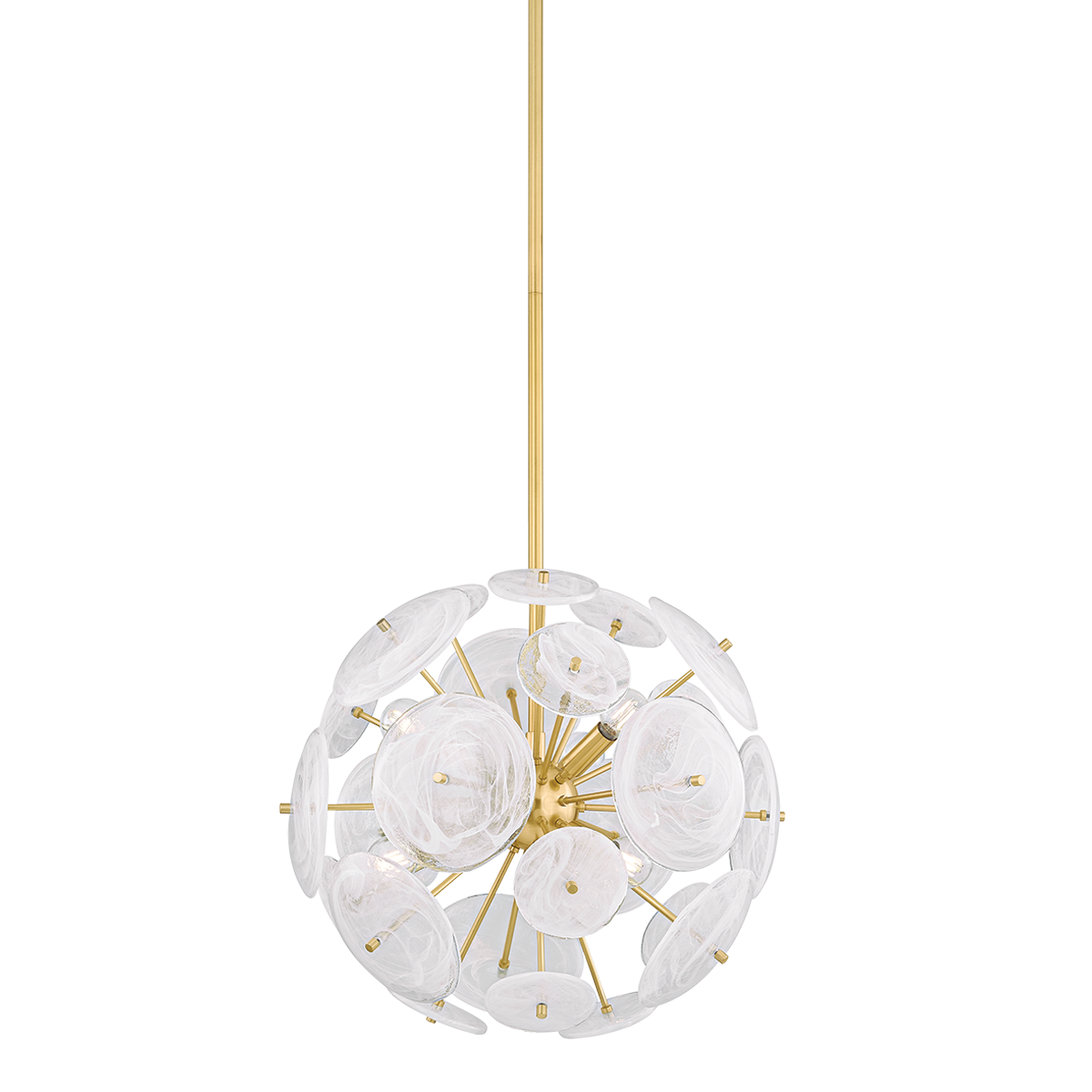 TAMARA Chandelier in AGED BRASS Finish