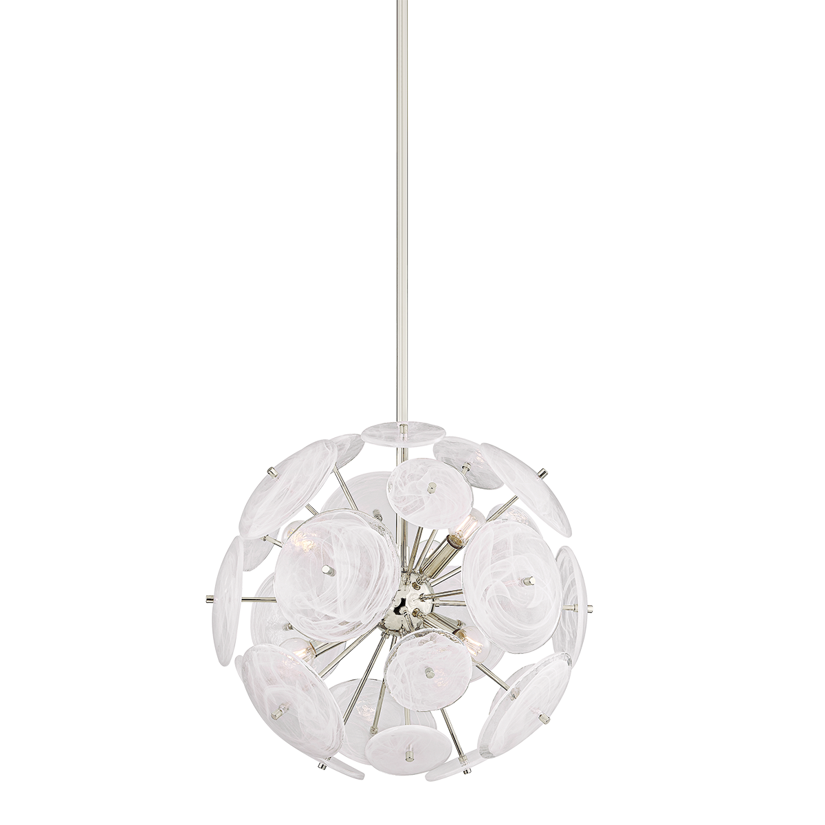 TAMARA Chandelier in POLISHED NICKEL Finish