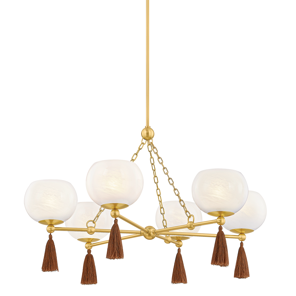NIYA Chandelier in AGED BRASS Finish
