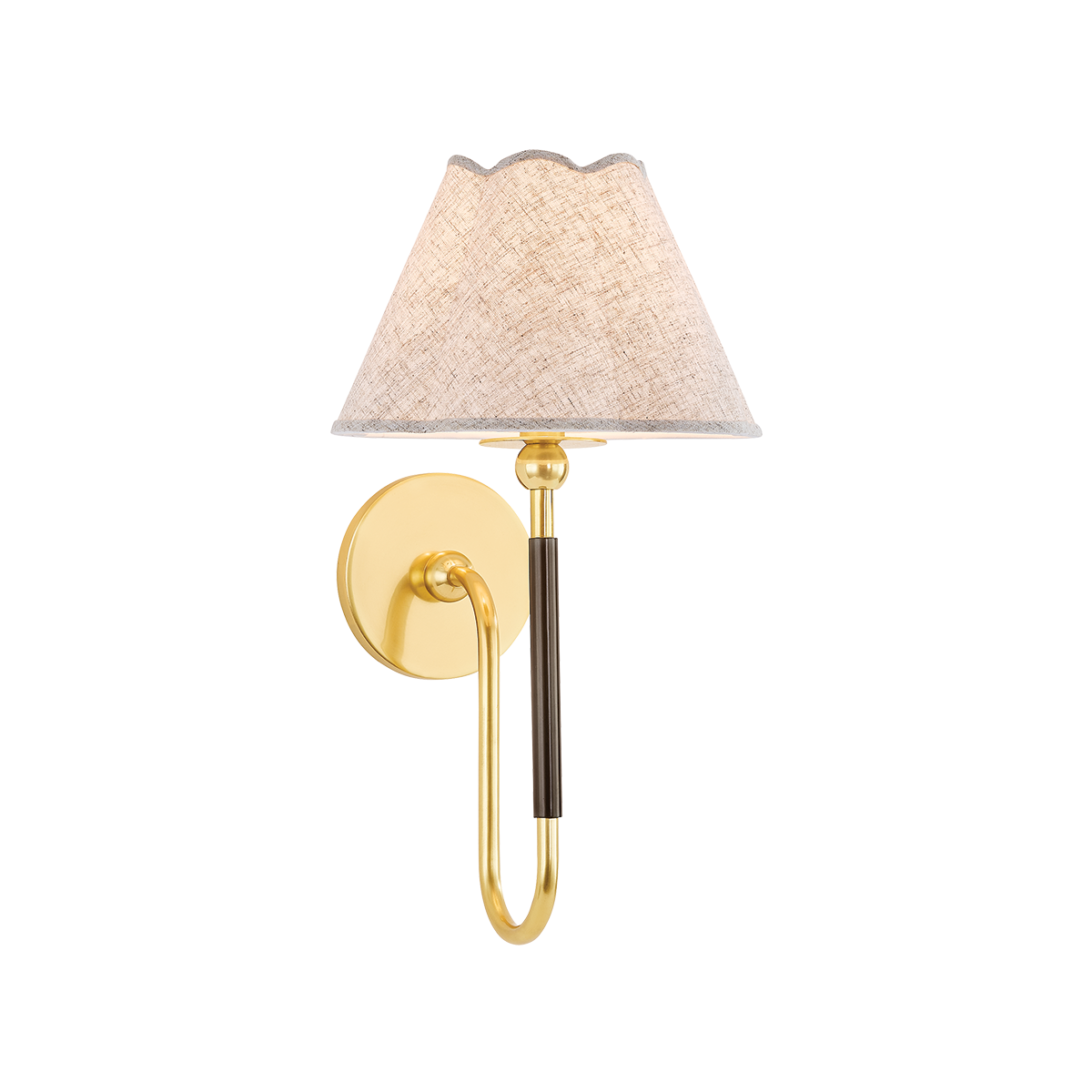 JANIE Wall Sconce in AGED BRASS/TRUE BRONZE Finish
