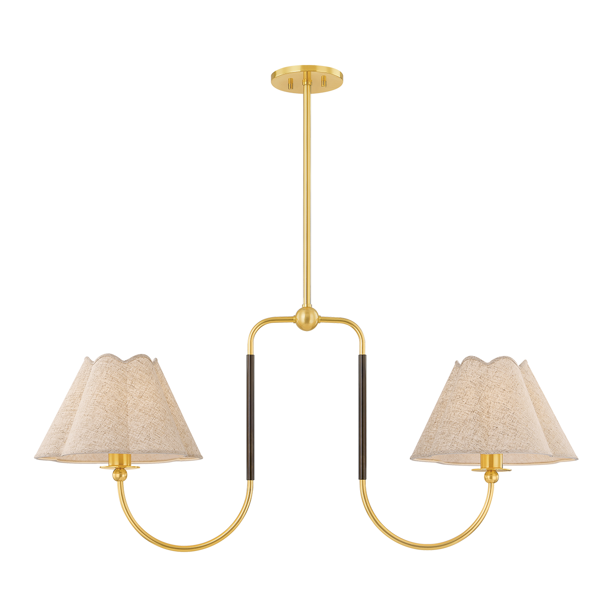 JANIE Linear in AGED BRASS/TRUE BRONZE Finish